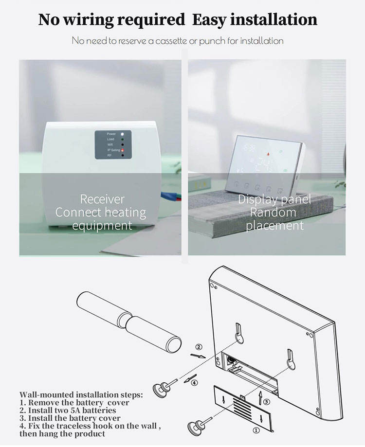 Termostato Wifi Beca A Batteria Bht Rf Gacw Nero